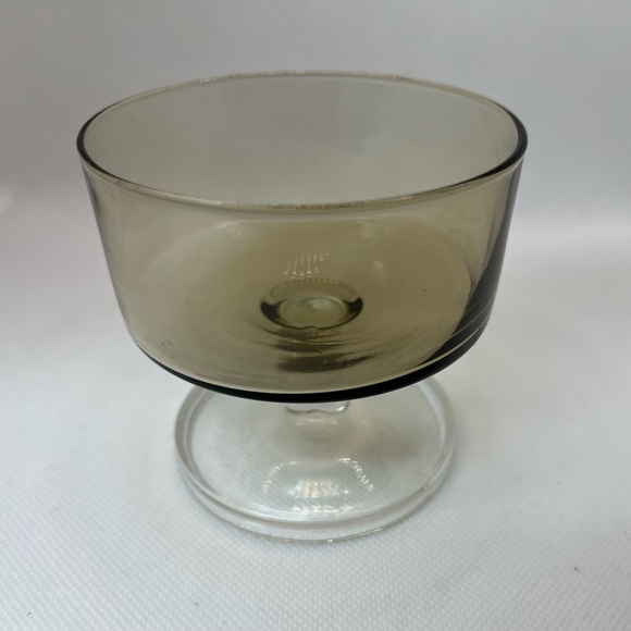 5 vintage smoke glass dessert bowls - Picture 2 of 4